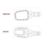 Rigid Reflect LED Side Mirror - Pair