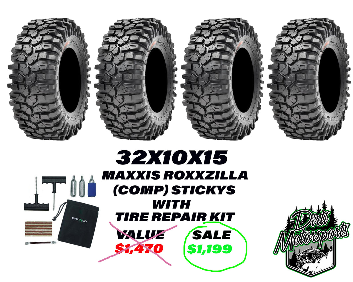 Maxxis Roxxzilla 32x10x15 (Stickys) With On The Go Tire Repair kit ...