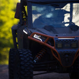 Ravek Front Bumper/Skid Plate with White Lights fits Polaris RZR - Orange