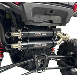 TRINITY RACING Dual Slip-On Mufflers - Brushed Aluminum - RZR XP 1000