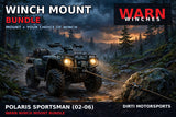 Warn Winch Mount Bundle — Polaris Sportsman (02-06)