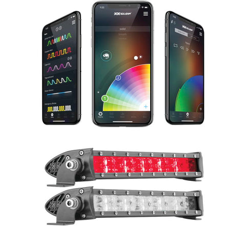 XK Glow App Controlled RGBW LED Light Bar 14 Inch