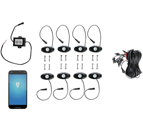 Whip It LED Rock Lights 8pc Kit